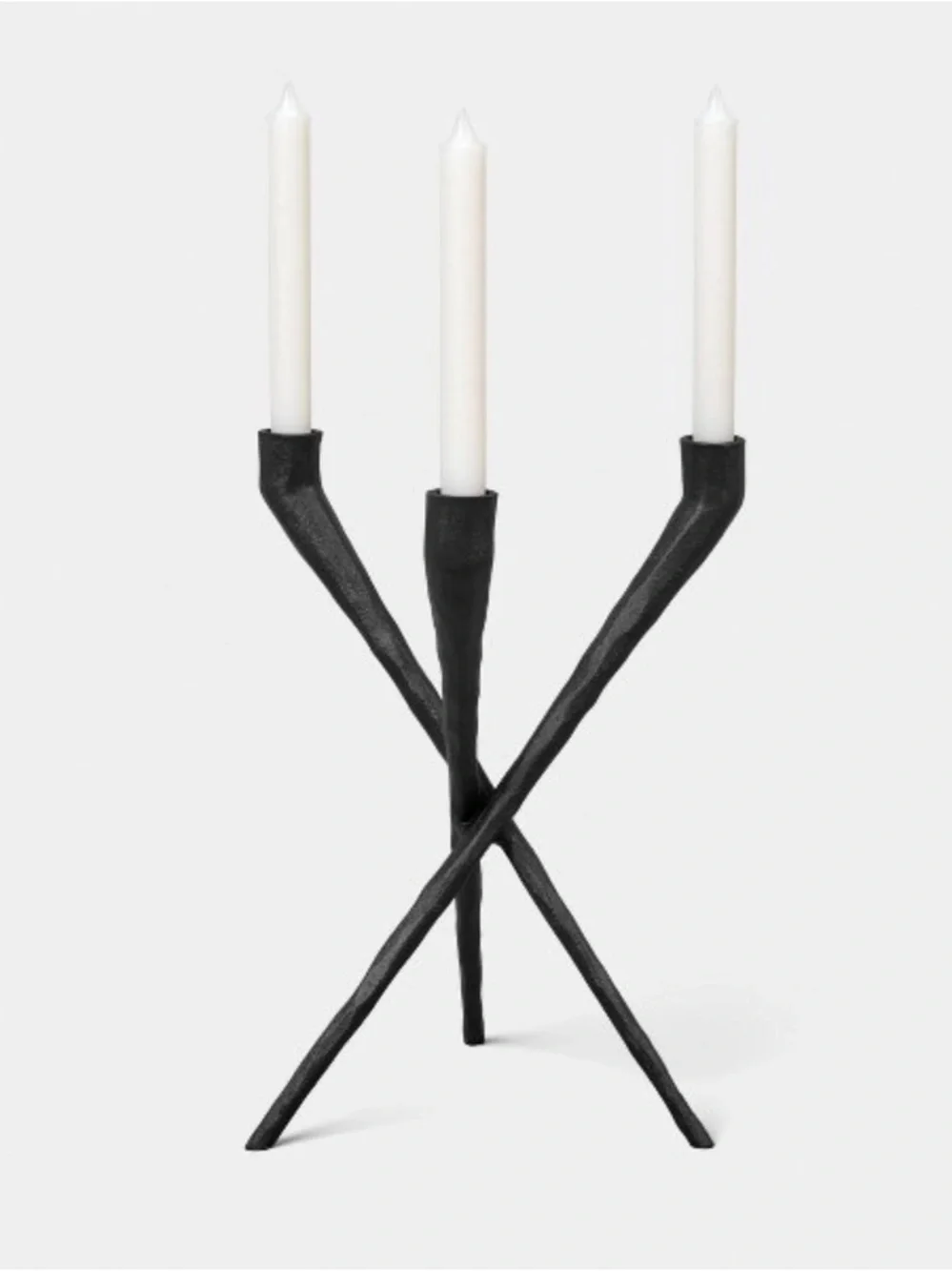 THRESHOLD NWT 3pc Metal Candelabra Holder -Black